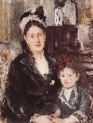 Berthe Morisot The Madam and her dauthter Sweden oil painting artist